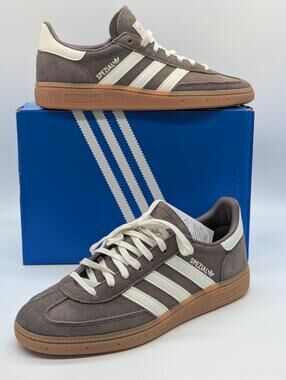 Adidas Orignal Handball Spezial Brown White Shoes KI4016 Kids Size 7Y / Womens 8